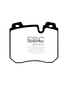 EBC 90-95 BMW 750iL 5.0 (E32) Redstuff Front Brake Pads - DP3886C