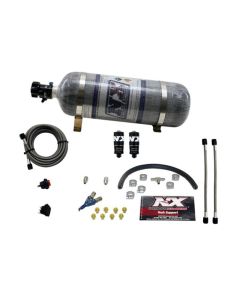 Nitrous Express Hitman EFI Single Nozzle Piranha Nitrous Kit (35-75HP) w/Composite Bottle - 20001-12