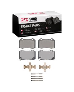 DFC 12-17 Jeep Grand Cherokee Rear 5000 Advanced Low Metallic Brake Pads and Hardware Kit - 1551-1053-04