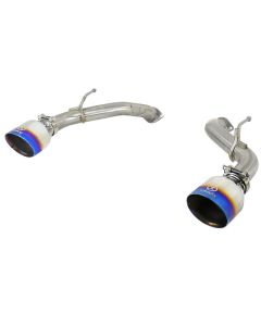 aFe POWER Takeda 2.5in 304 SS Axle-Back Exhaust w/ Blue Flame Tips 17-19 Infiniti Q60 V6-3.0L (tt) - 49-36133NM-L
