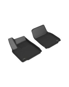 3D MAXpider 2022 Tesla Model X Kagu 1st Row Floormat - Black - L1TL04311509