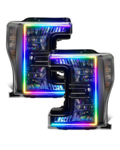 Oracle 17-19 Ford F-250 SD Dynamic Pre-Assembled Headlights - Halogen - Black Edition - - 8203-332