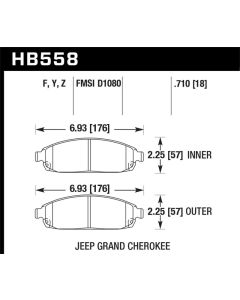 Hawk HPS Street Brake Pads - HB558F.710