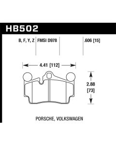 Hawk LTS Street Brake Pads - HB502Y.606