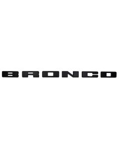 Ford Racing 2021+ Bronco Grille Lettering Overlay Kit - Black - M-1447-BLMB