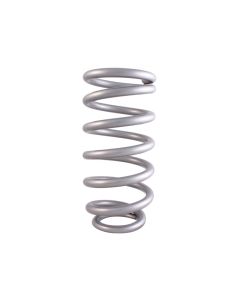 QA1 3-1/2in ID Tapered High Travel Spring - 10in Length x 450lbs/in - Silver Powder Coated - 10HTSF450