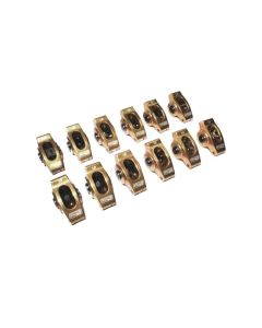 COMP Cams Ultra Gold Arc Shaft Mount Rocker Arms for Small Block Chevy 1955-1986, Aluminum, Gold Finish, 1.5 Ratio - 19002-12
