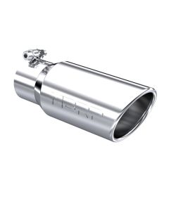 MBRP T304 Stainless Steel 4" O.D. Angled Rolled End 3" Inlet 10" Length Exhaust Tip - T5155