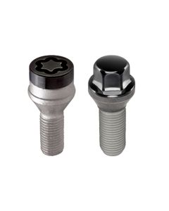 McGard 5 Lug Hex Install Kit w/Locks (Cone Seat Bolt) M12X1.25 / 17mm Hex / 25.6mm Shank L. - Black - 67261BK