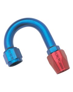 Russell Performance -8 AN Red/Blue 180 Degree Full Flow Hose End (1-1/4in Centerline Radius) - 610270