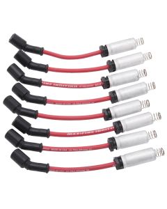 Edelbrock Spark Plug Wire Set Ls Kit w/ Metal Sleeves 99-15 50 Ohm Resistance Red Wire (Set of 8) - 22715