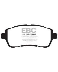 EBC 10+ Ford Fiesta 1.6 (FOR NON-ST/NON-TURBO) Greenstuff Front Brake Pads - DP22002