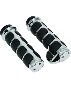 Kuryakyn Premium ISO Grips With Throttle Boss Throttle-By-Wire Chrome - 6228