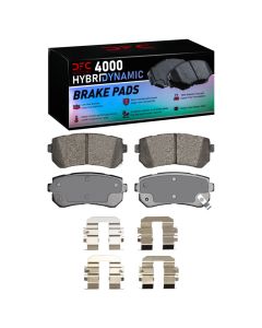 DFC 06-19 Dodge Attitude (Mexico) Rear 4000 HybriDynamic Brake Pads and Hardware Kit - 4000-1157-01