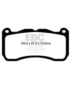 EBC 13-14 Ford Mustang 5.8 Supercharged (GT500) Shelby Redstuff Front Brake Pads - DP33013C