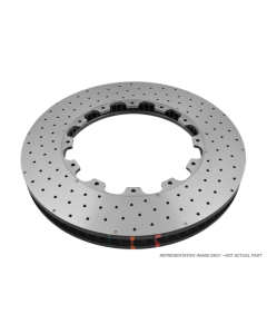 DBA 5000 Series Drilled and Dimpled Rear Replacement Rotor 09-16 Nissan R35 GTR with Alcon Brake Kit - DBA52323.1EXD