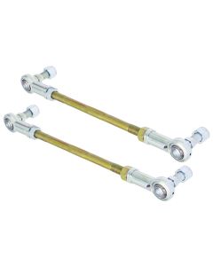 RockJock Adjustable Sway Bar End Link Kit 10 1/2in Long Rods w/ Heims and Jam Nuts pair - CE-99002RD5