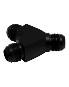 DeatschWerks 10AN Male Flare to 10AN Male Flare to 10AN Male Flare Y Fitting - Anodized Matte Black - 6-02-0707-B