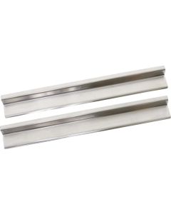 Kentrol 07-18 Jeep Wrangler JK Entry Guards Pair 2 Door - Polished Silver - 30584