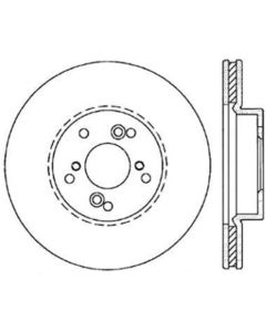 StopTech Power Slot 99-08 Acura TL (STD Caliber) / 01-03 CL / 04-10 TSX Front Right Slotted Rotor - 126.40046CSR