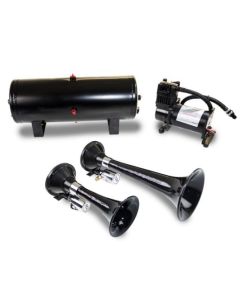 Kleinn Dual Black Horn Kit w/ 150 PSI Air Compressor / 1.5 gal Air Tank - HK5