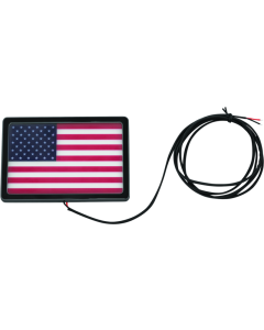 Freedom Flag LED 4x6 Black - Kuryakyn 2892