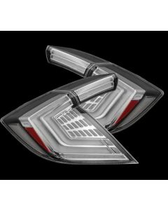AlphaRex 16-21 Honda Civic Hatchback / Type-R FK8 Nova-Series LED Tail Lights (Pair) - Clear - 676030