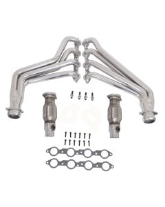 BBK 10-15 Camaro LS3 L99 Long Tube Exhaust Headers With Converters - 1-3/4 Silver Ceramic - 40210