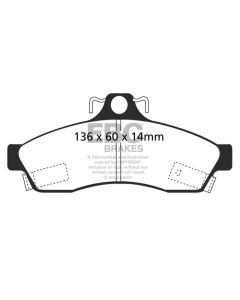 EBC 92-96 Chevrolet Caprice 4.3 Police Yellowstuff Rear Brake Pads - DP41181R