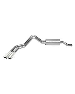 Gibson 10-13 Chevrolet Silverado 1500 LS 4.8L 2.25in Cat-Back Dual Sport Exhaust - Stainless - 65638