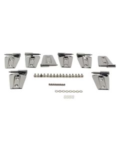 Kentrol 07-18 Jeep Wrangler JK Door Hinge Set 8 Pieces 4 Door- Polished Silver - 30576