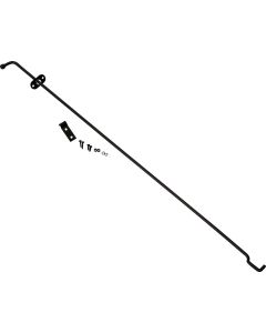 Jeep Wrangler CJ Hood Prop Rod - Black Powdercoat