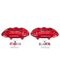 Power Stop 10-15 Chevrolet Camaro Front Red Calipers w/o Brackets - Pair - S5284