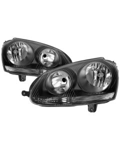 xTune Volkswagen Golf 06-09 OEM Style Headlights Black - OEM Black HD-JH-VJ06-BK - 9039966