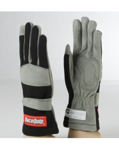 RaceQuip 351 Black Driving Gloves - Large Size