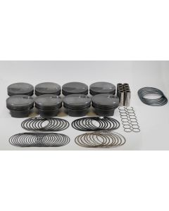 Mahle MS Piston Set BBC 555ci 4.560in Bore 4.25in Stroke 6.385in Rod .990 Pin 13cc 10.8 CR Set of 8 - 928965360