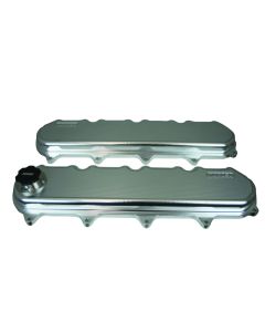 Moroso GM LT1/LT4/L86 Valve Cover - w/Coil Mounts - Oil Fill on Each Cover - Billet Aluminum - Pair - 68495