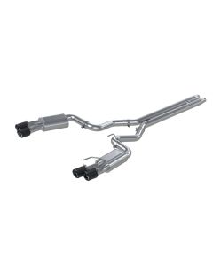 MBRP 3" Catback Dual Rear w/ Quad Street Version Carbon Fiber Tips Ford Mustang GT 2018-2022- MBRP-S