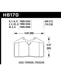 Hawk 1999 Ferrari F355 Front ER-1 Brake Pads - HB170D.650