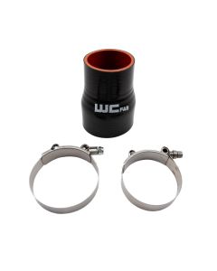 Wehrli 2.375in x 3in ID Straight Reducer 4.5in Long Silicone Boot and Clamp Kit - WCF207-105