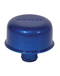 Moroso Valve Cover Breather - 1.22in Diameter - One Piece Push-In Type - Blue Powder Coat - 68717