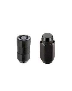 McGard 8 Lug Hex Install Kit w/Locks (Cone Seat Nut) M14X1.5 / 22mm Hex / 1.635in. Length - Black - 84827