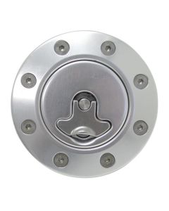 Ridetech 66-67 Chevy Nova Locking Gas Cap (Clear Anodized) - 81000039