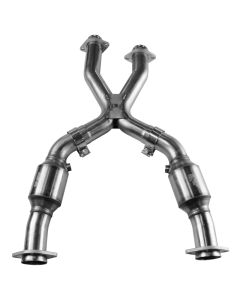 Kooks 99-04 Ford Mustang GT / Cobra 3in In x 2 1/2in OEM Out GREEN Cat SS X Pipe Kooks HDR Req - 11203350