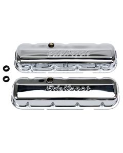 Edelbrock Valve Cover Signature Series Chevrolet 1965 and Later 396-502 V8 Low Chrome - 4480