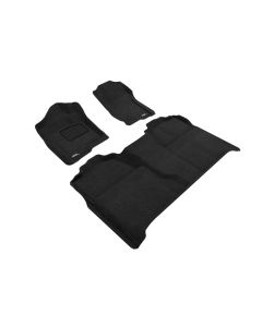 3D Maxpider 07-13 Chevrolet Silverado 1500 Crew Cab Elegant 1st 2nd Row - Floor Mat Set (Black) - L1CH04704709