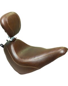 Mustang 18-21 Harley Heritage Classic, Deluxe Wide Tripper Solo Seat w/Driver Backrest - Brown - 83001