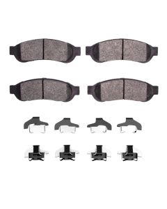 DFC 05-10 Ford F-350 Super Duty 2WD Rear 5000 Advanced Semi Metallic Brake Pads and Hardware Kit - 1551-1067-01