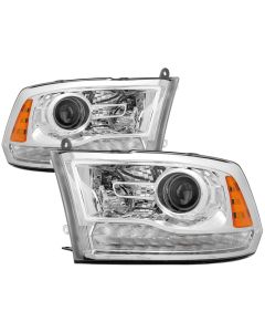 xTune Dodge Ram 13-17 ( w/ Factory Projector LED) OEM Style Headlight - Chrome HD-JH-DR13-OE-C - 9040214