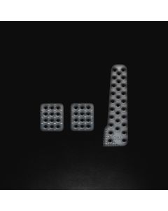OMP Racing Pedals - Silver (Set of 3) - OA0-1040-003